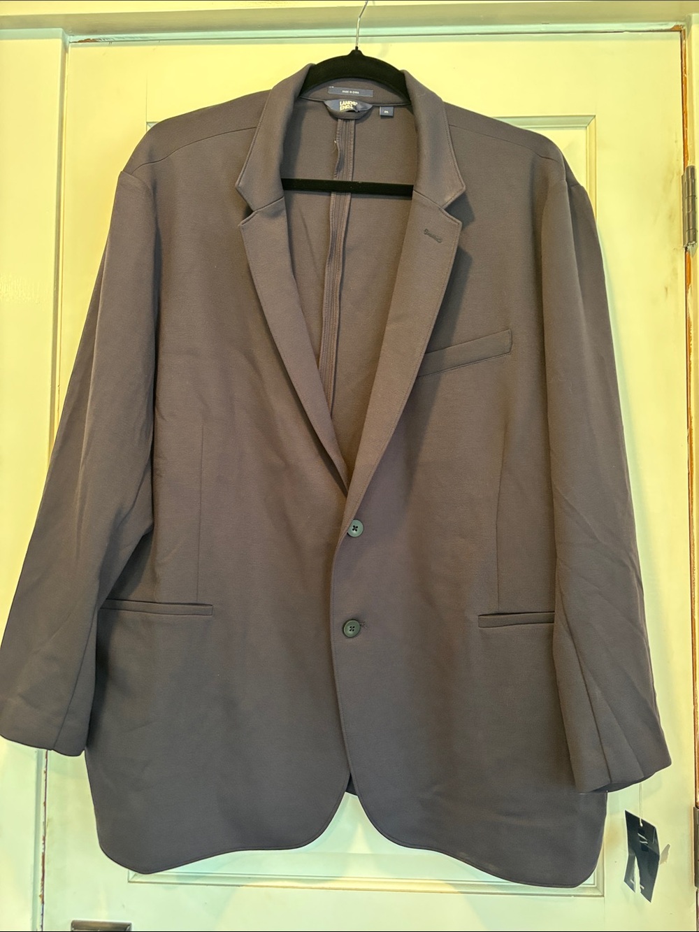 Lands' End Men's School Uniform Men’s Ponte Knit Blazer, True Navy, XXXL